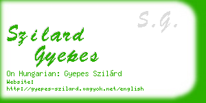 szilard gyepes business card