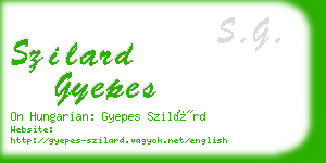 szilard gyepes business card